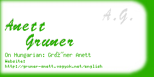 anett gruner business card